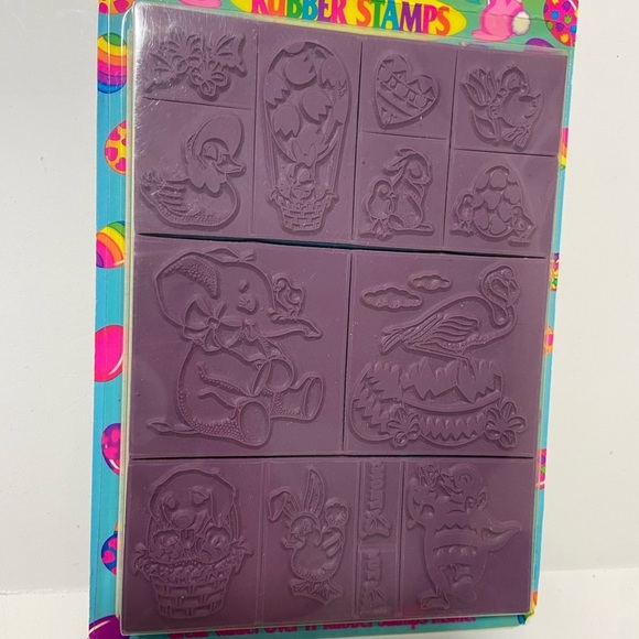 Vtg 90s Lisa frank Easter stamp set - Picture 2 of 4